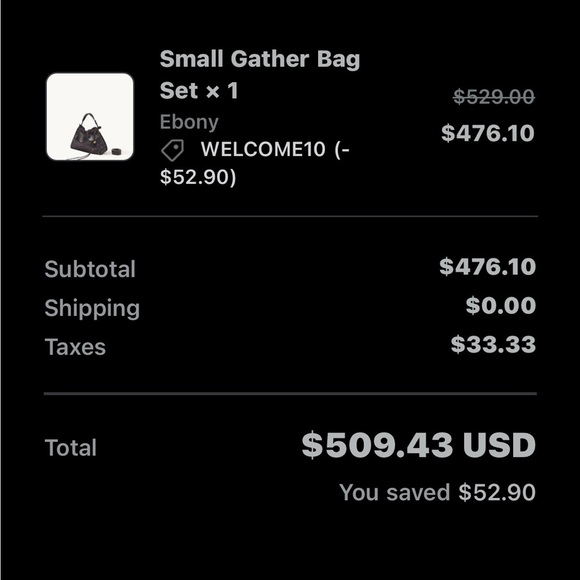 Ebony Small Songmont Gather Bag - Picture 4 of 6